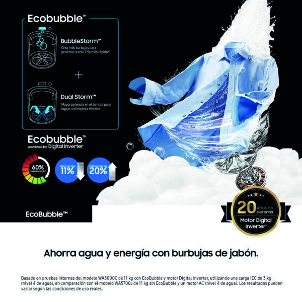WA15CG5441BD/CO Lavadora con EcoBubble?, 15Kg - Imagen 5