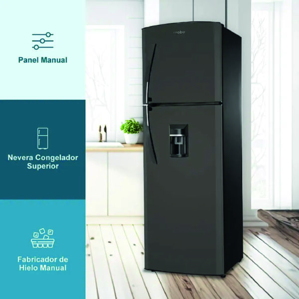 Nevera Mabe No Frost Congelador Superior 230 Litros Brutos Grafito - Imagen 4