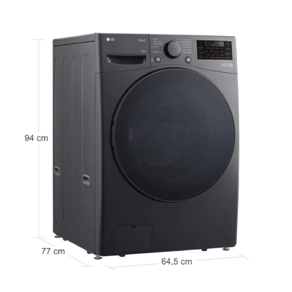 Lavadora LG Carga Frontal 16 Kilos  Negro - Imagen 2