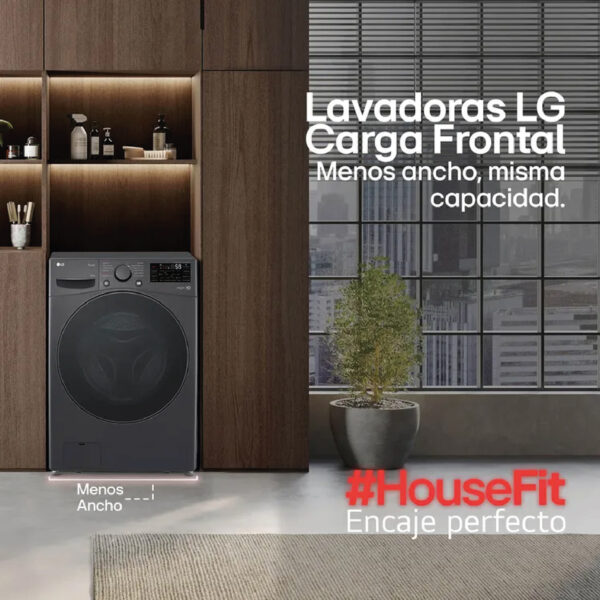 Lavadora LG Carga Frontal 16 Kilos  Negro - Imagen 10