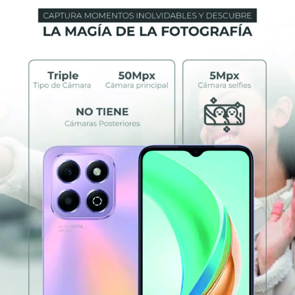 Celular HONOR X6b Plus 256GB Morado - Imagen 3