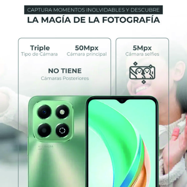 Celular HONOR X6b Plus 256GB Verde - Imagen 3
