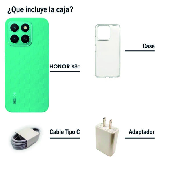 Celular HONOR X8c 512GB Verde - Imagen 2