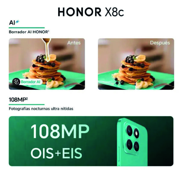 Celular HONOR X8c 512GB Verde - Imagen 7