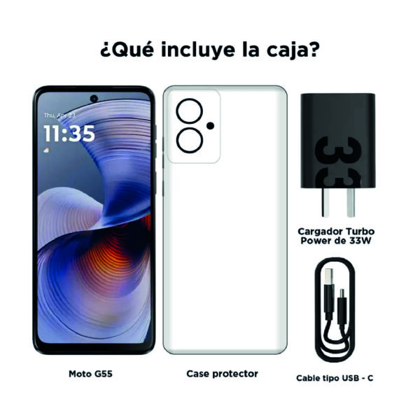 Celular MOTOROLA G55 256GB Negro - Imagen 2