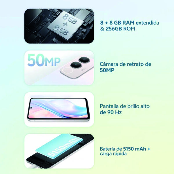 Celular VIVO Y19S Pro 256GB Plata - Imagen 7