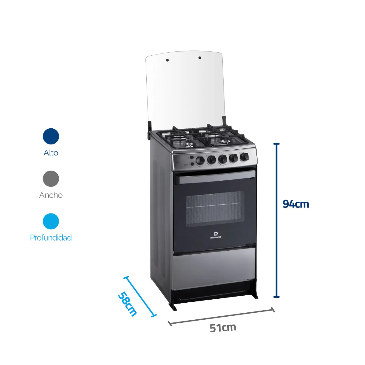 Estufa INDURAMA Bilbao Plus 4PTOS Gas Natural TBIL008 - Imagen 3
