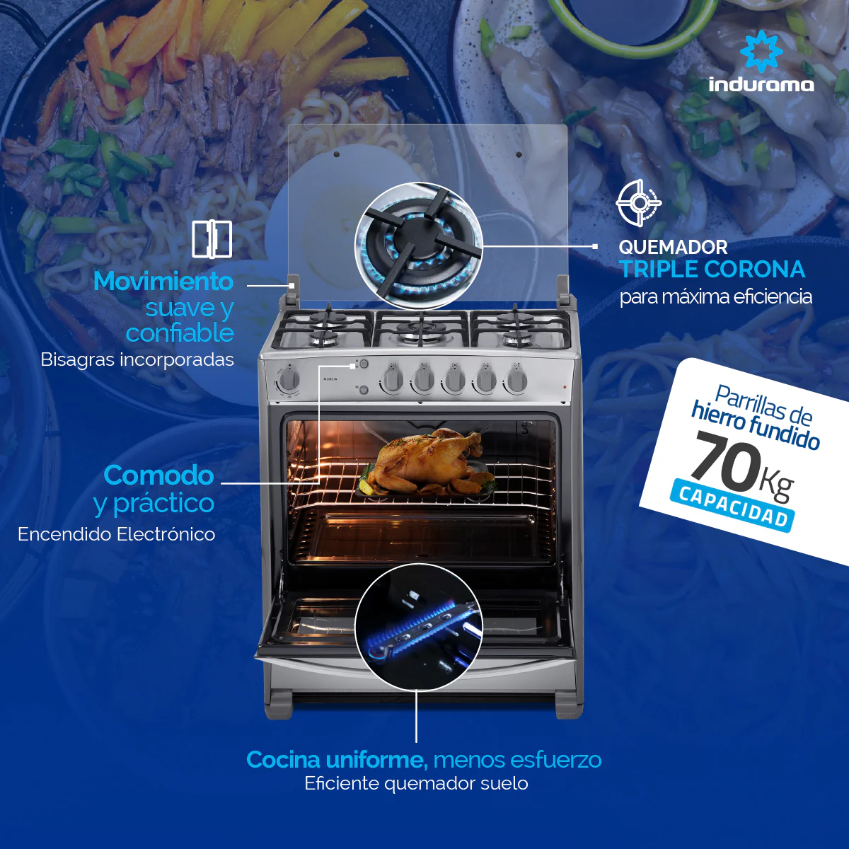 Estufa indurama murcia quarzo 30001118 gas natural. - Imagen 5