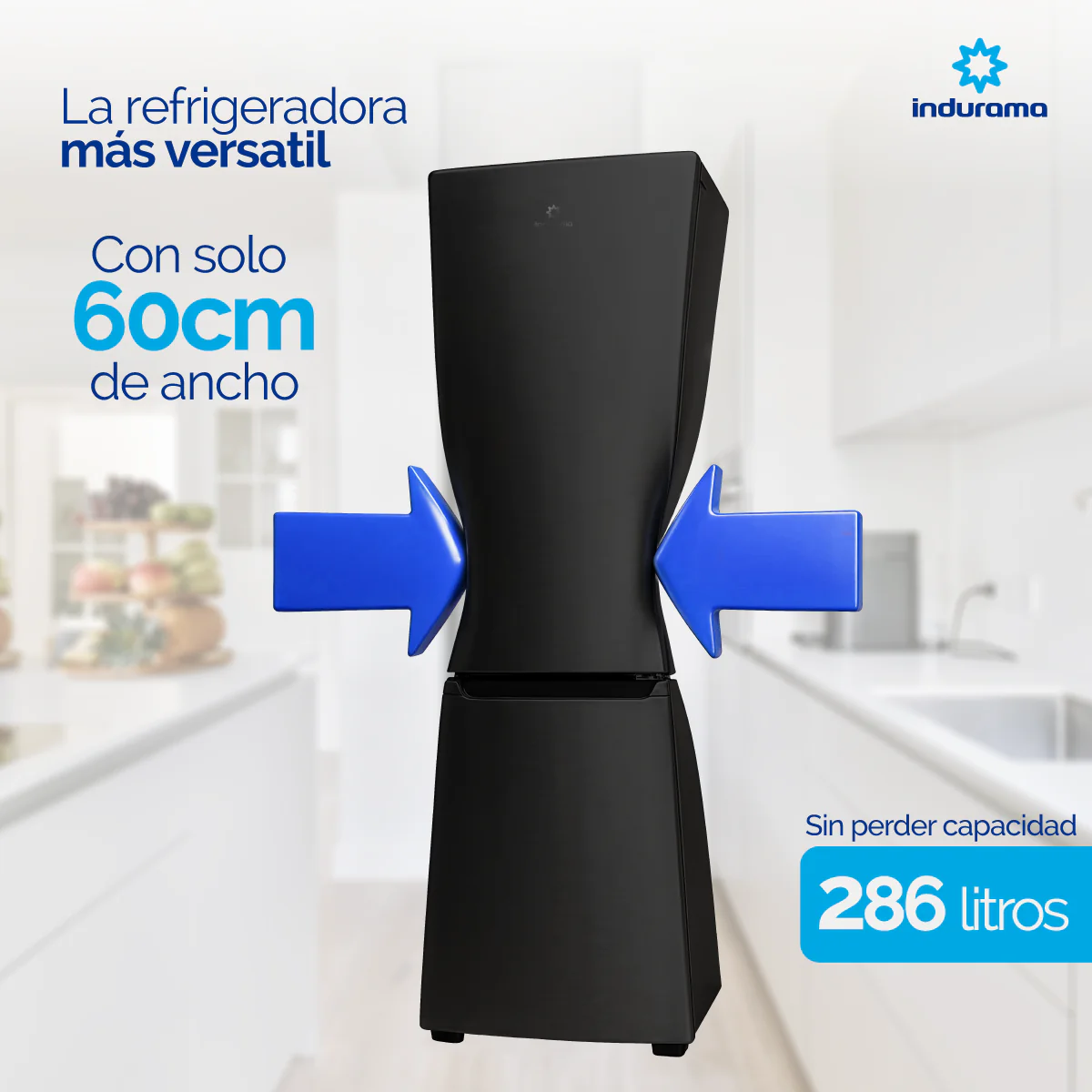 Nevera Indurama Tipo Europeo Bottom Mount Ri-6312 Negra 312 Lts - Imagen 9