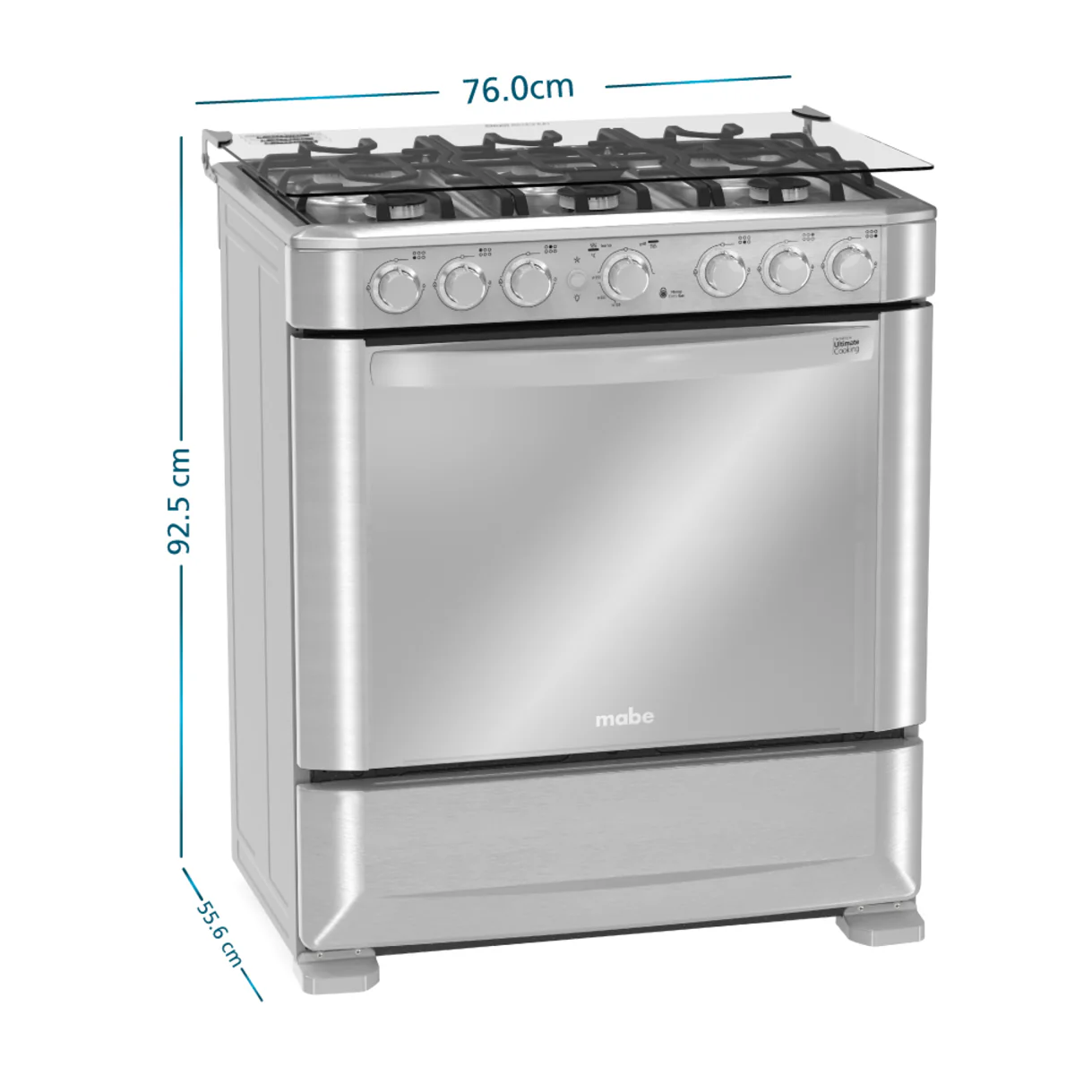 Estufa de Piso a Gas 76 cm Inox Mabe - EMC7630NFX0 - Imagen 2
