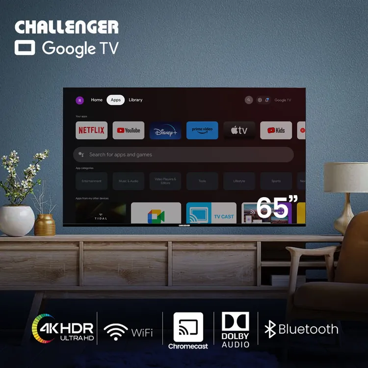 TV CHALLENGER 65" Pulgadas 164 cm 65KG85 4K UHD LED Smart TV Google - Imagen 2