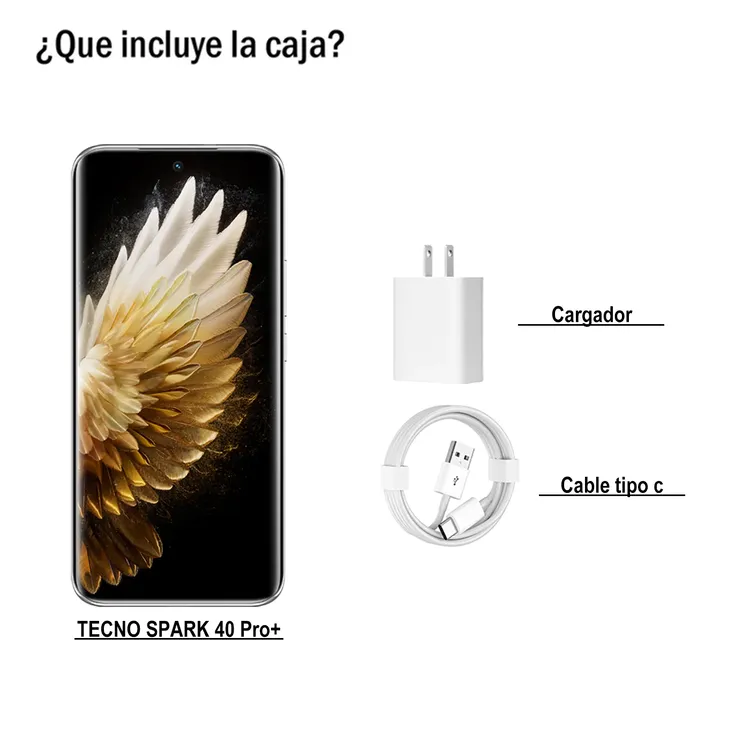 Celular TECNO Spark 40Pro+ 256GB 4G Blanco - Imagen 2