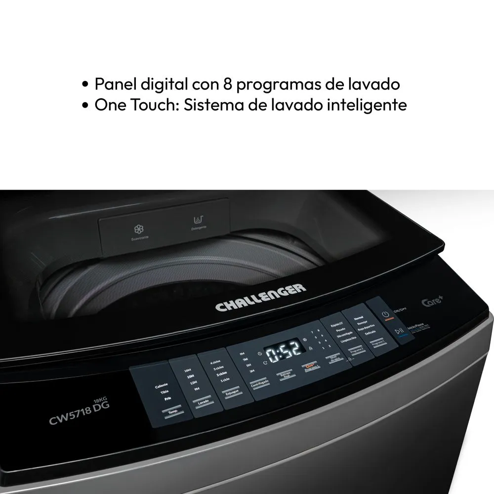 Lavadora Automática Challenger 18 Kg Dark Grey - Imagen 4