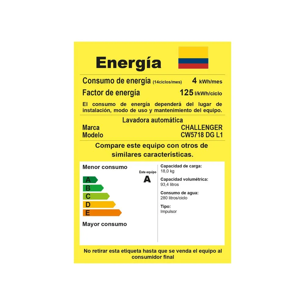 Lavadora Automática Challenger 18 Kg Dark Grey - Imagen 9