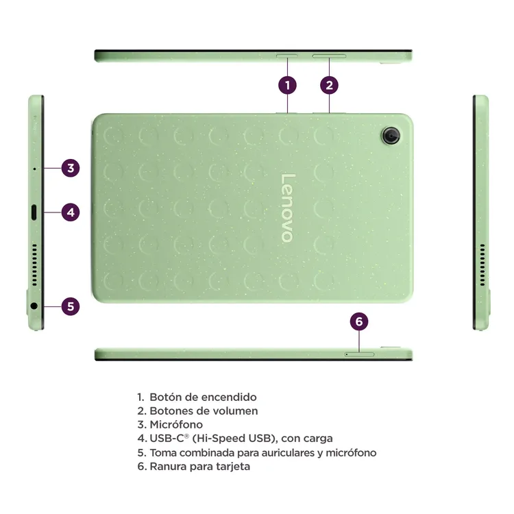 Tablet LENOVO 8.7" Pulgadas Tab One - 4GB - 128GB - WIFI- Verde - Imagen 4