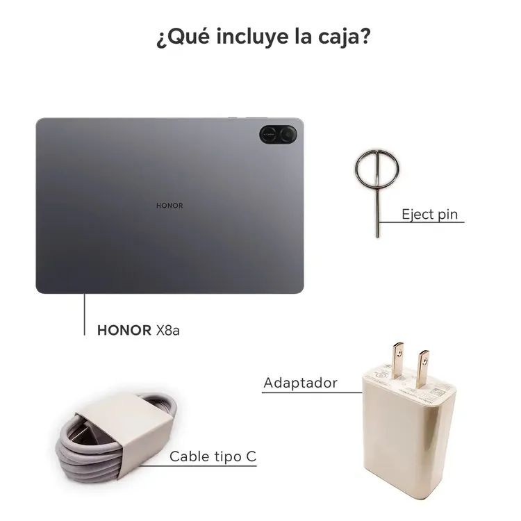 Tablet HONOR 11" Pulgadas Pad X8a 128GB WiFi Gris - Imagen 9