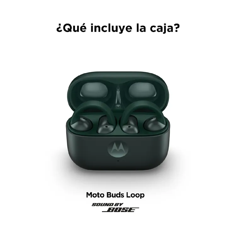 Audifonos MOTOROLA Inalámbricos Bluetooth Open Ear Buds Loop Verde - Imagen 3